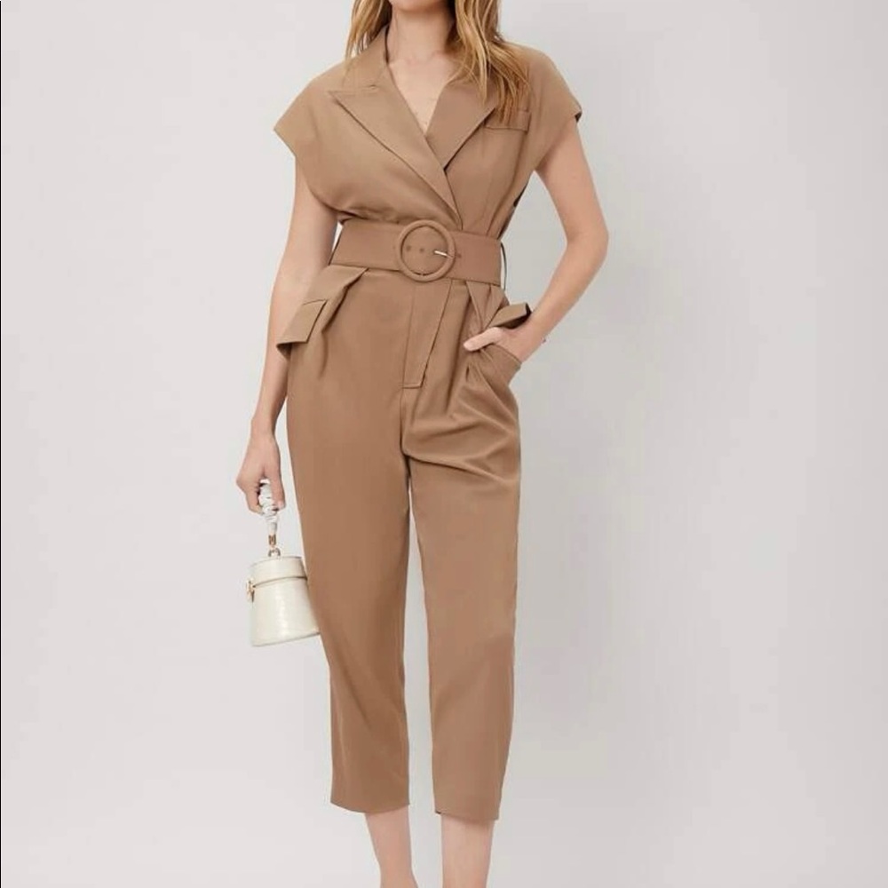 ✨New✨Premium Linen Belted Shirt Jumpsuit